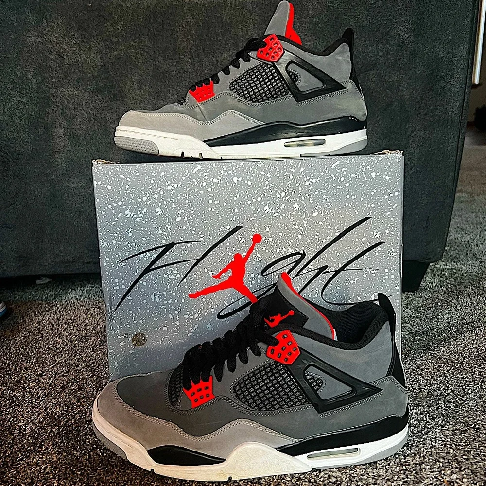 Air Jordan 4 Retro “Infrared” 100% Authentic Guaranteed - Picture 3 of 9
